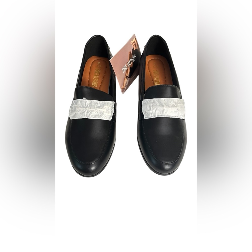 NWB Dream Pairs Black Leather Loafers Women's Size 8 Comfortable